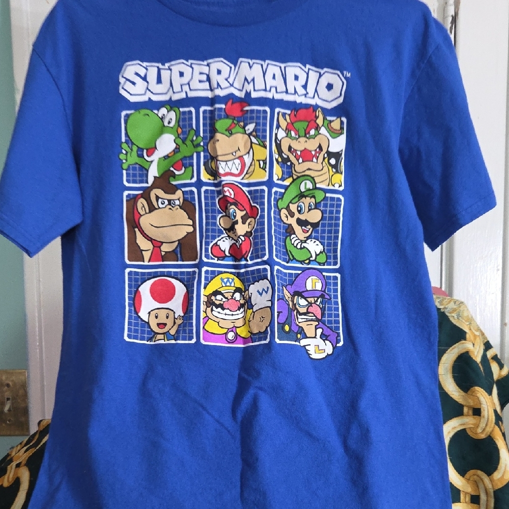 Super Mario Blue Graphic T-Shirt